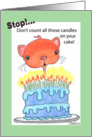 Birthday Cake with Many Candles card