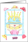 Lady in Birthday Hat-18th Birthday card