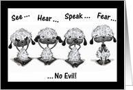 No Evil Sheep-Religious Blank Note card