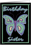 Butterfly Birthday for Sister card