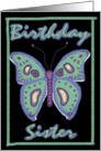 Butterfly Birthday for Sister card