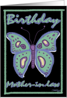 Butterfly Birthday for Mother-in-law card