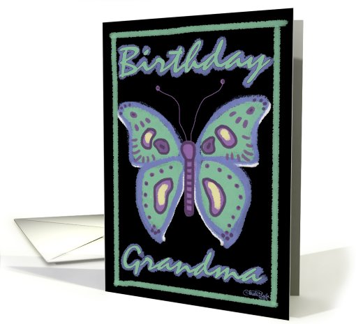 Butterfly Birthday for Grandma card (623853)