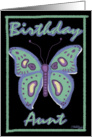 Butterfly Birthday for Aunt card