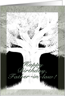 Tree Silhouette-Birthday for Father-in-law card