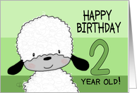 Cute Sheep Happy 2nd Birthday card