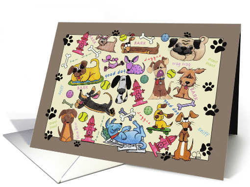Happy Birthday Cute Dog Collage card (628104)