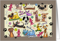 Happy Birthday Cute Dog Collage card