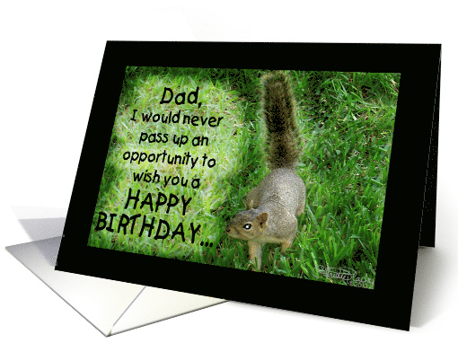 Squirrel Humorous Happy Birthday for Dad card (661482)