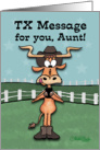TX Message Longhorn- Birthday for Aunt card