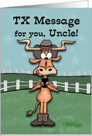 TX Message Longhorn- Birthday for Uncle card