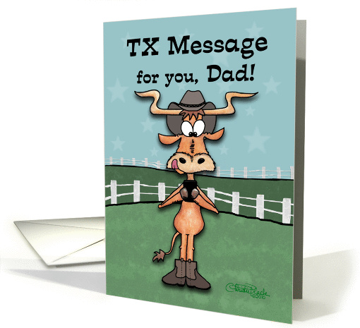 TX Message Longhorn- Birthday for Dad card (662948)