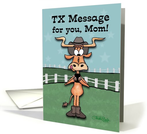 TX Message Longhorn- Birthday for Mom card (662949)