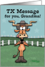 TX Message Longhorn- Birthday for Grandma card