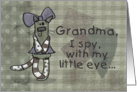 Primitive Kitty- Birthday for Grandma card