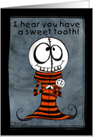 Primitive Skull Boy- Happy Halloween, Sweet Tooth card