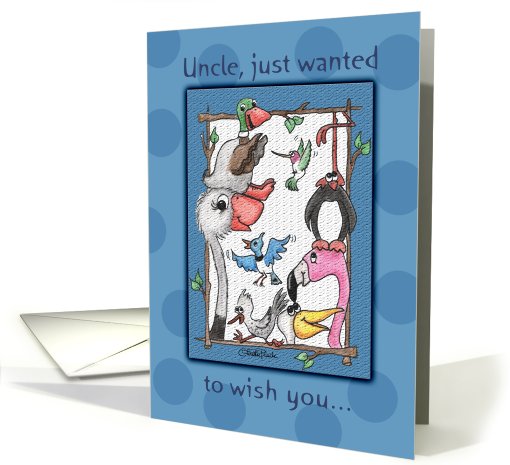 For Uncle-Birthday-Birds of a Feather card (675615)