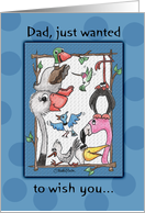 For Dad-Birthday-Birds of a Feather card