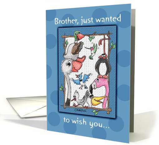 For Brother-Birthday-Birds of a Feather card (675617)