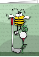 Anniversary for Husband Rather Be Golfing Bee card