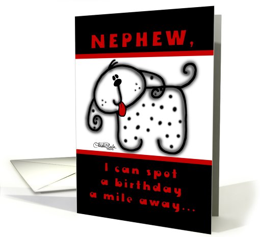 Birthday for Nephew -Spotted Dog card (700932)