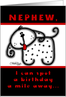 Birthday for Nephew -Spotted Dog card