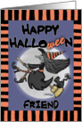 Happy Halloween to friend -Witch Says Wee card
