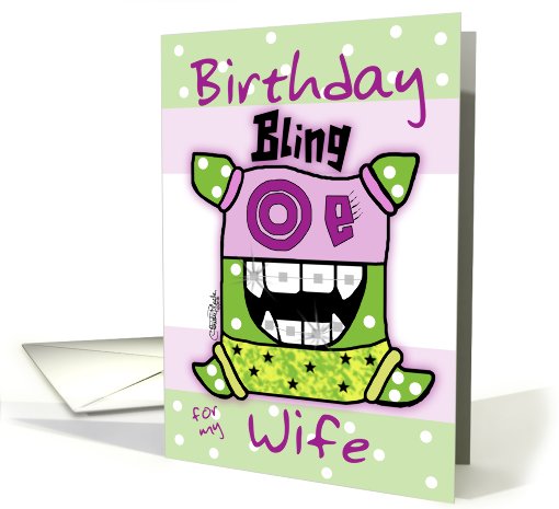 Birthday for Wife -Bling card (703463)