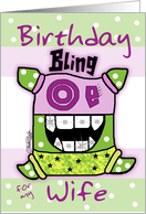 Birthday for Wife -Bling card