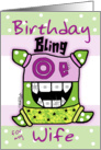 Birthday for Wife -Bling card