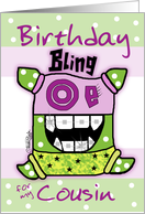 Birthday for Cousin -Bling card