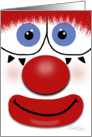 Funny Face- Clown-For Birthday card