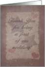 Thank You for being a part of our wedding-Rustic Stars and Hearts card