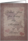 Thank You for being My Matron of Honor-Rustic Stars and Hearts card