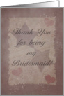 Thank You for being My Bridesmaid-Rustic Stars and Hearts card