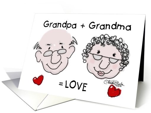 Happy Anniversary for Grandparents from Child- Equals Love card