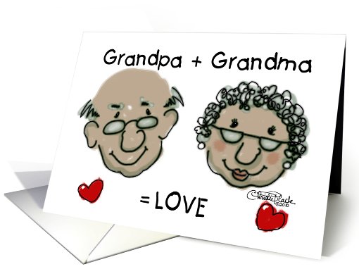 Happy Anniversary for Grandparents from Child- Equals Love... (752664)