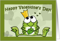 Happy Valentine’s Day Frog Prince card