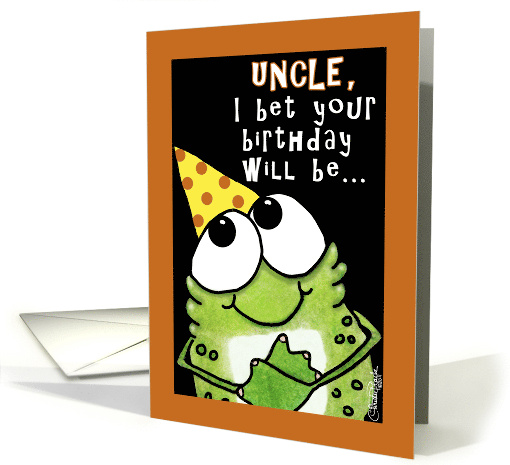 Happy Birthday for Uncle Party Frog card (757868)