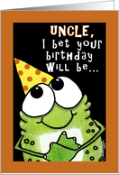 Happy Birthday for Uncle Party Frog card