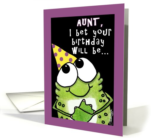 Happy Birthday for Aunt- Party Frog card (757870)