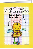 Congratulations on your New Baby Primitive Bee card