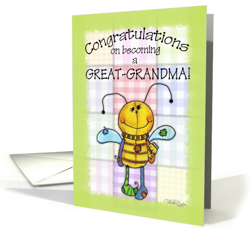 Congratulations on Becoming a Great Grandma Primitive Bee card