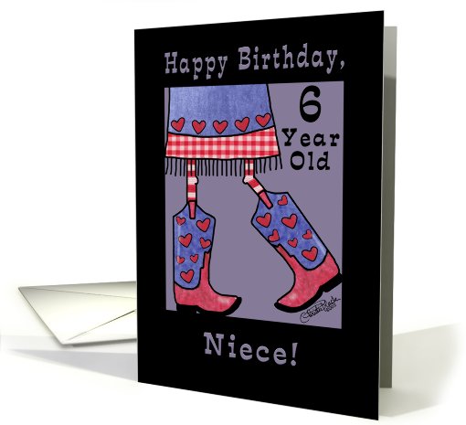 Happy Birthday for 6 year old Niece- Cowgirl card (762387)