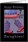 Happy Birthday for 7 year old Daughter- Cowgirl card