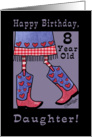Happy Birthday for 8 year old Daughter- Cowgirl card