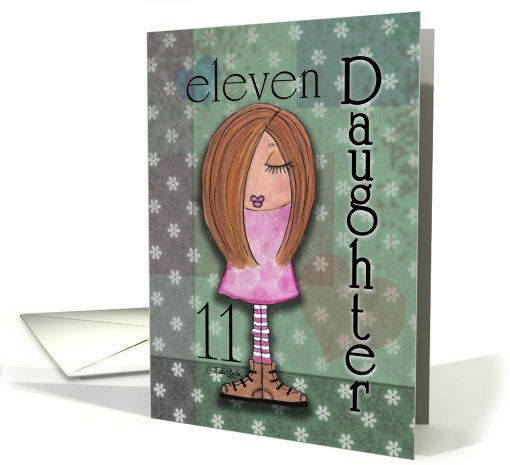 Eleventh Birthday for Daughter- Red Haired Girl card (778390)