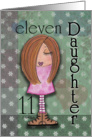 Eleventh Birthday for Daughter- Red Haired Girl card