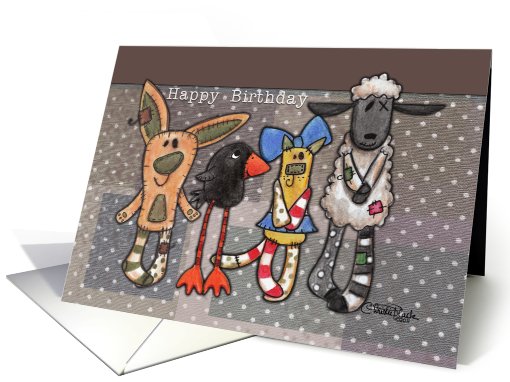 Happy Birthday from Group-Primitive Animals card (781227)
