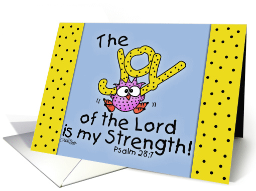 Encouragement The Joy of the Lord Scripture Pink Owl card (786006)